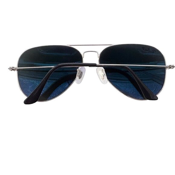 Ray-Ban Polarized Large Aviation Gunmetal/Crystal Green Lens Sunglasses Women’s - Picture 6 of 9